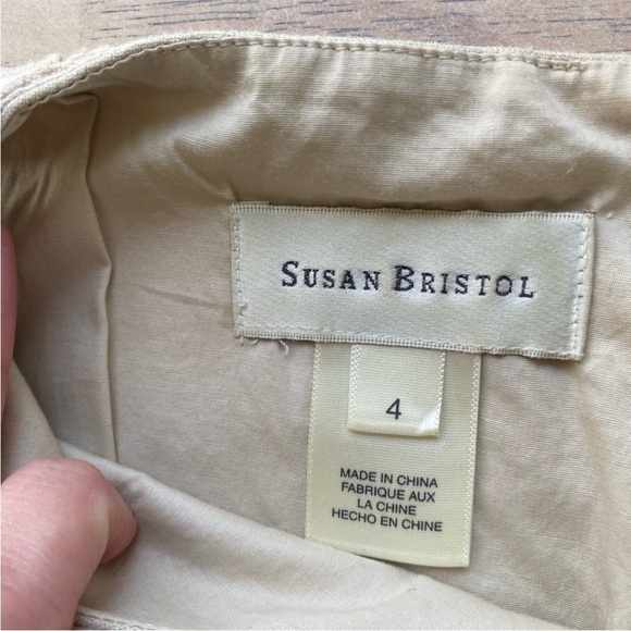 SUSAN BRISTOL-Linen Blend Dress Size 4 - Picture 6 of 7